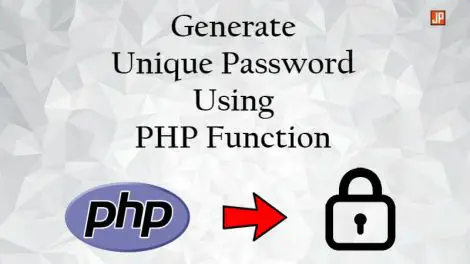 Generate unique password using PHP function