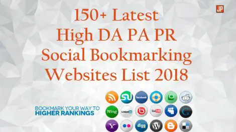 Latest High DA PA PR Social Bookmarking Websites List