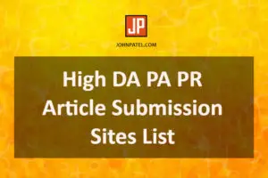 High DA PA PR Article Submission Sites List