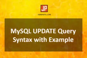 MySQL UPDATE Query