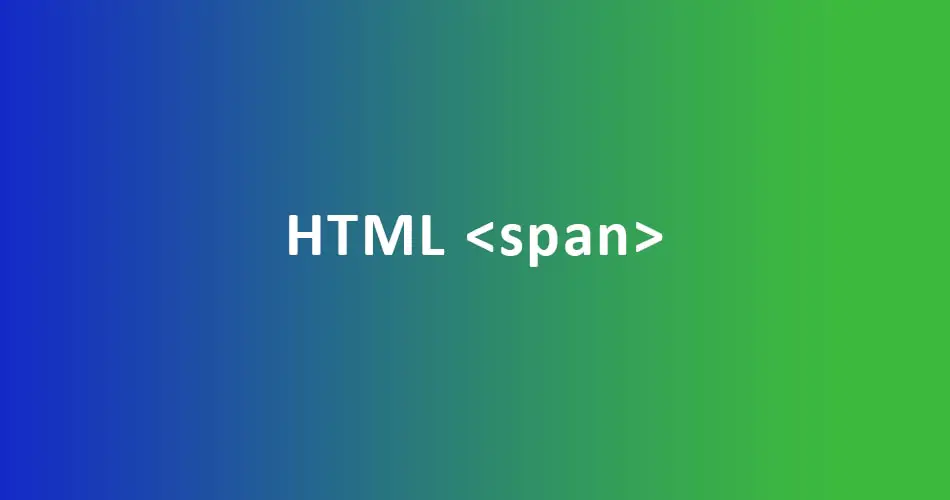 HTML Span Tag